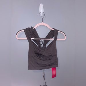 SHEIN Cropped Cutout Lace Up Tank